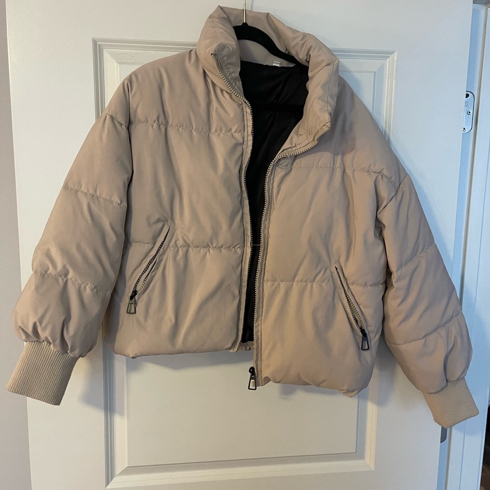 SHEIN new beige puffer super warm